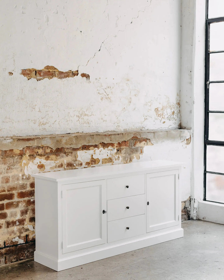 New England Buffet - Polar White | Rustic Charm Interiors
