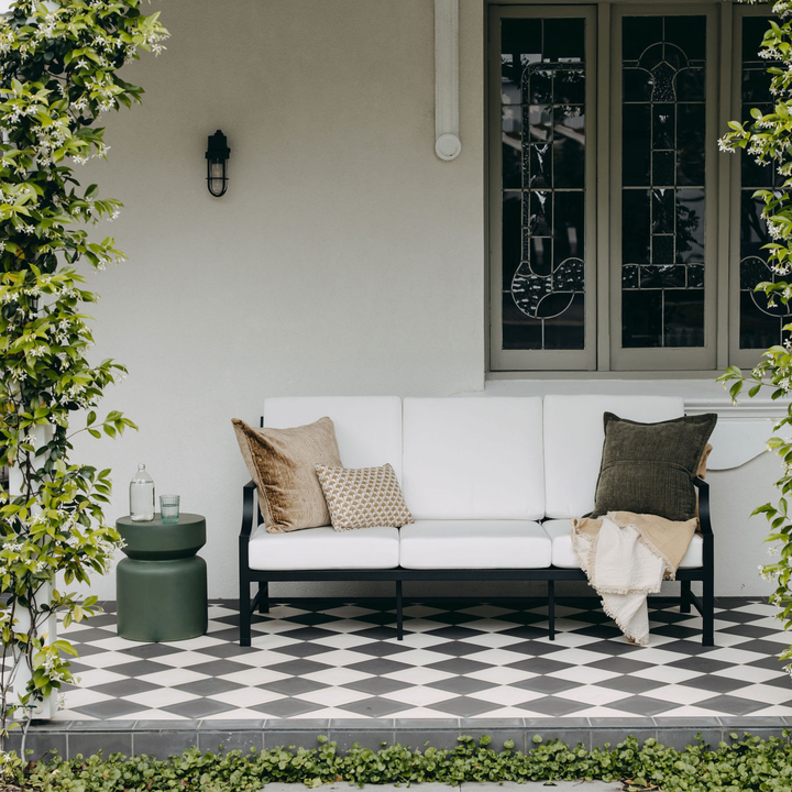 Portofino 3-Seater Outdoor Sofa in Black