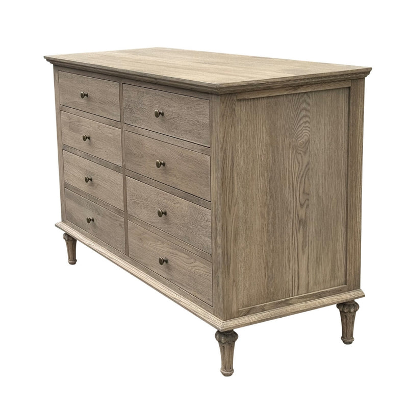 Etienne Chest of 8 Drawers in Weathered Oak