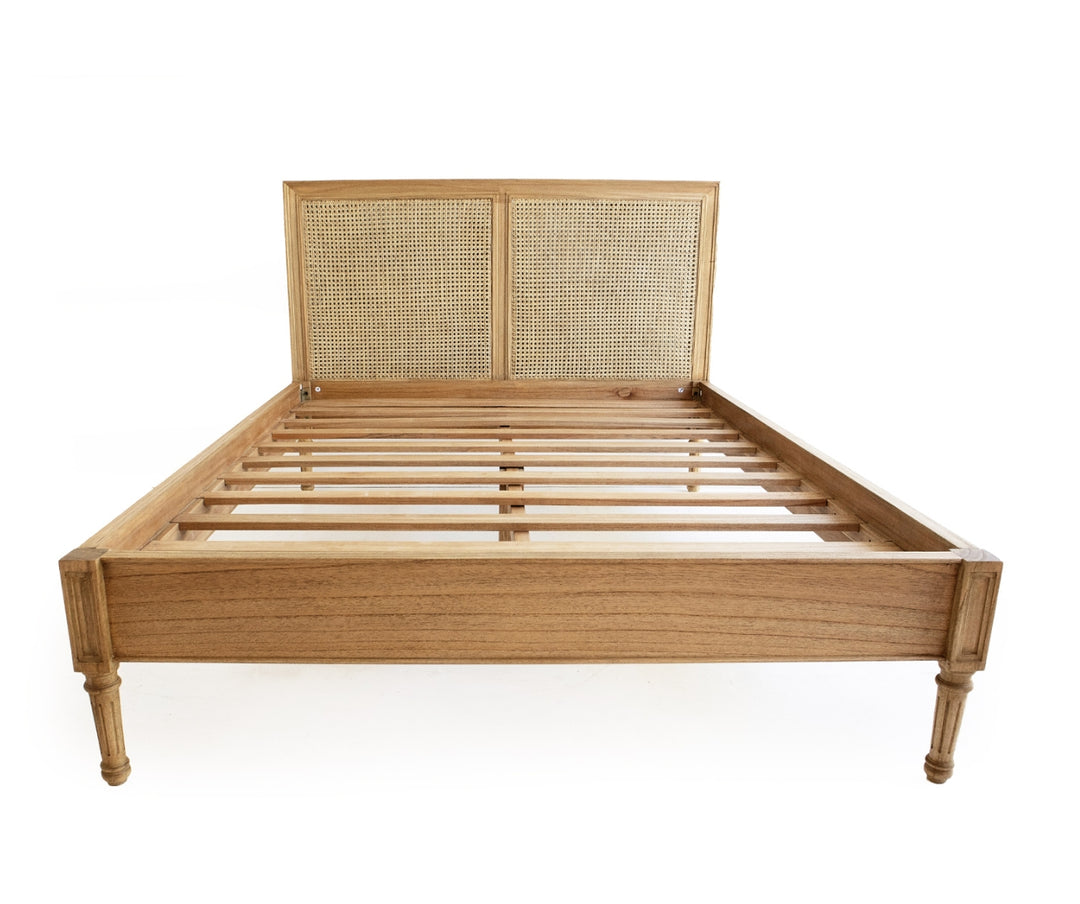 Coralie Bed with low bedfoot in Natural -Super King