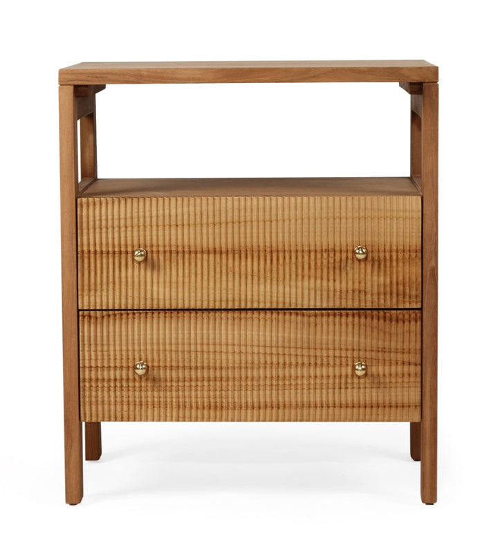 Aubrey Bedside Table in Teak