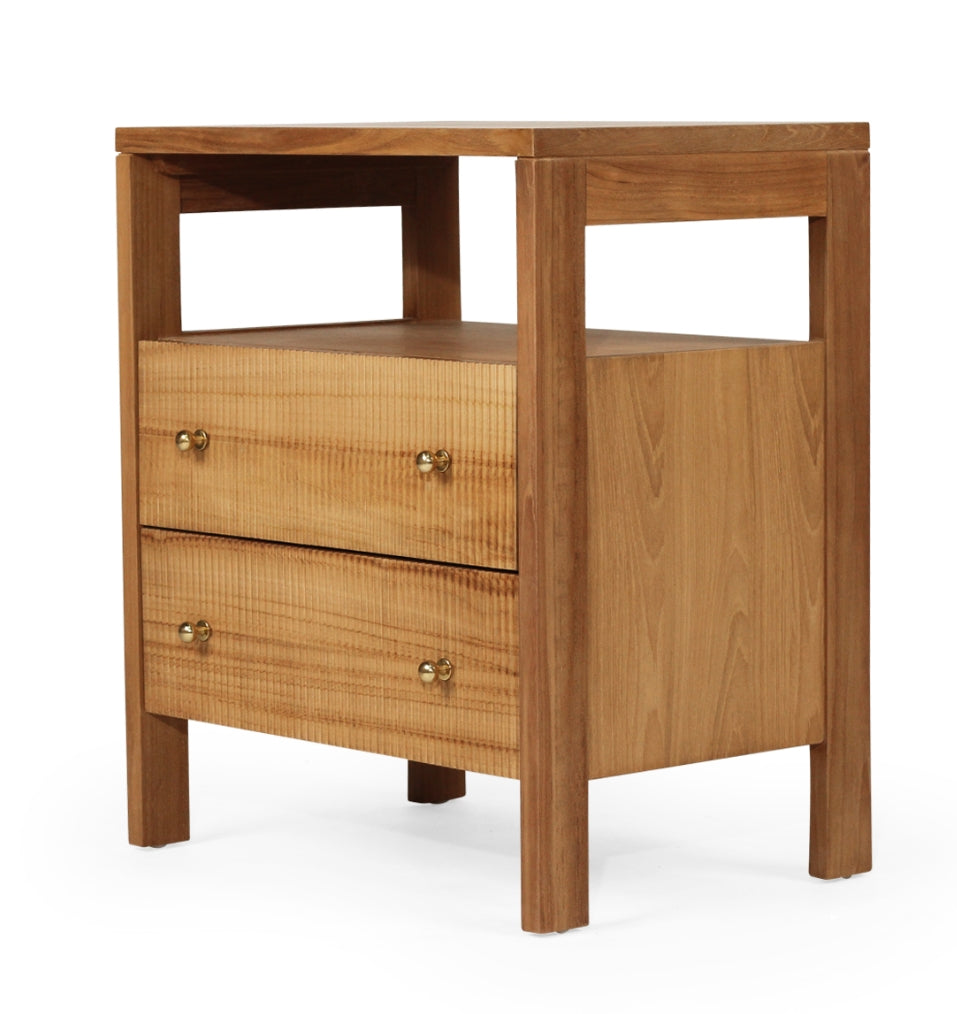 Aubrey Bedside Table in Teak