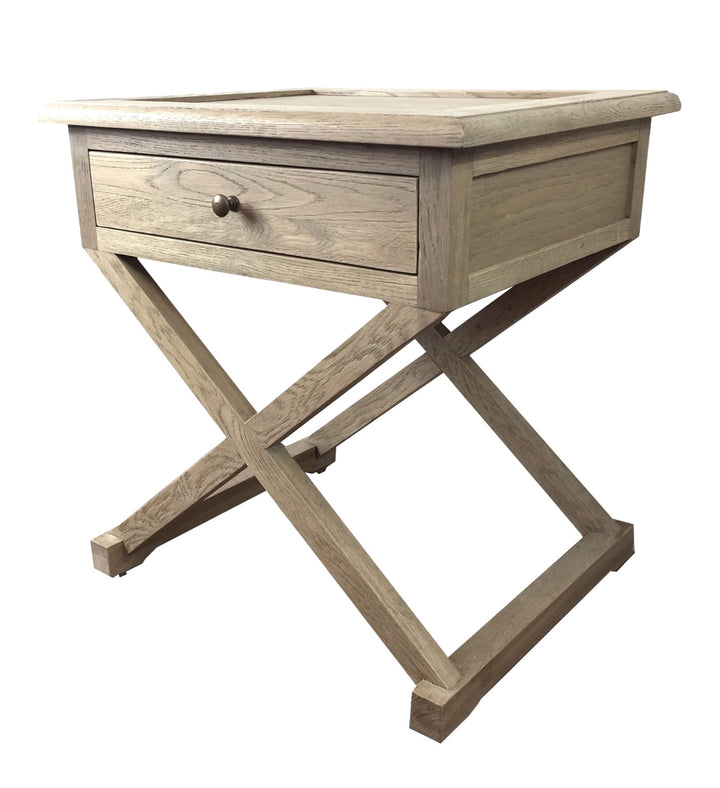 Knox Bedside Table - Weathered Oak