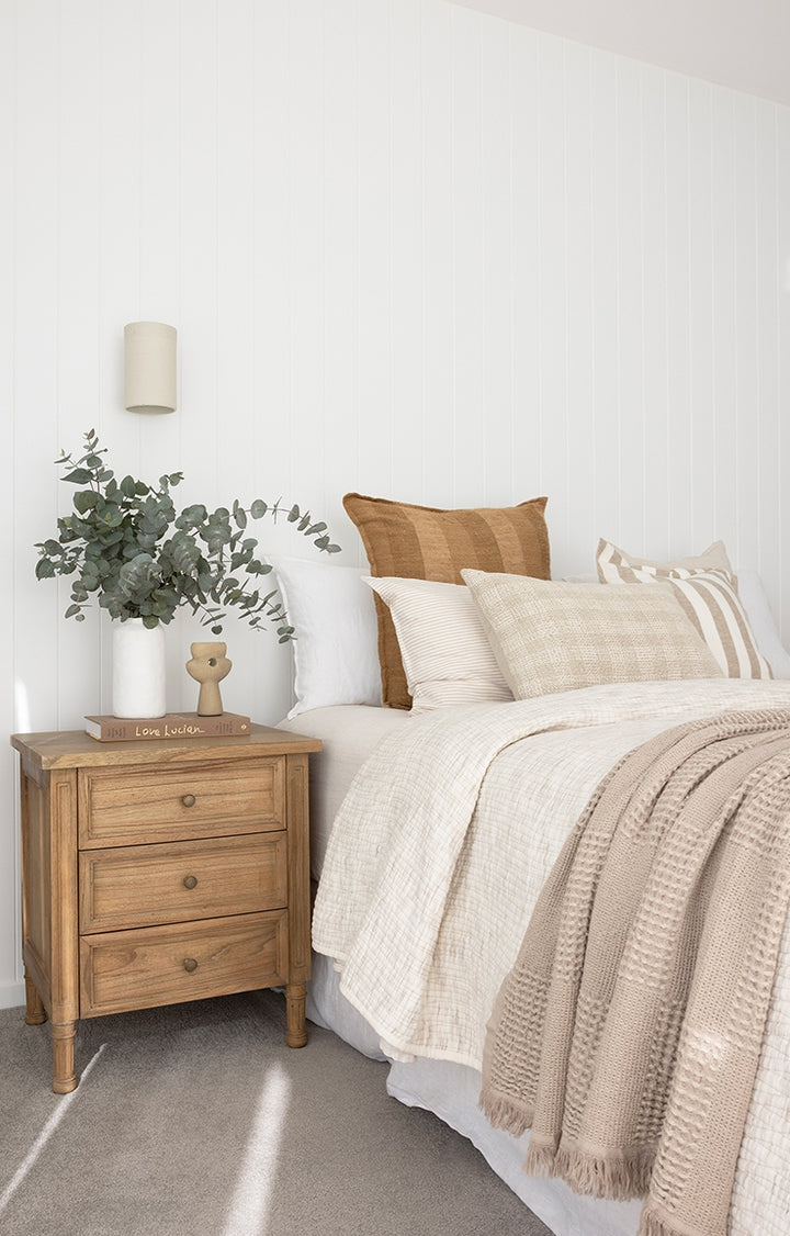 Coralie 3 -Drawer Bedside in Natural