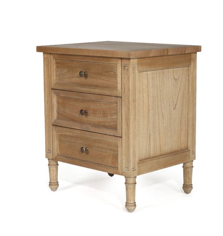 Coralie 3 -Drawer Bedside in Natural