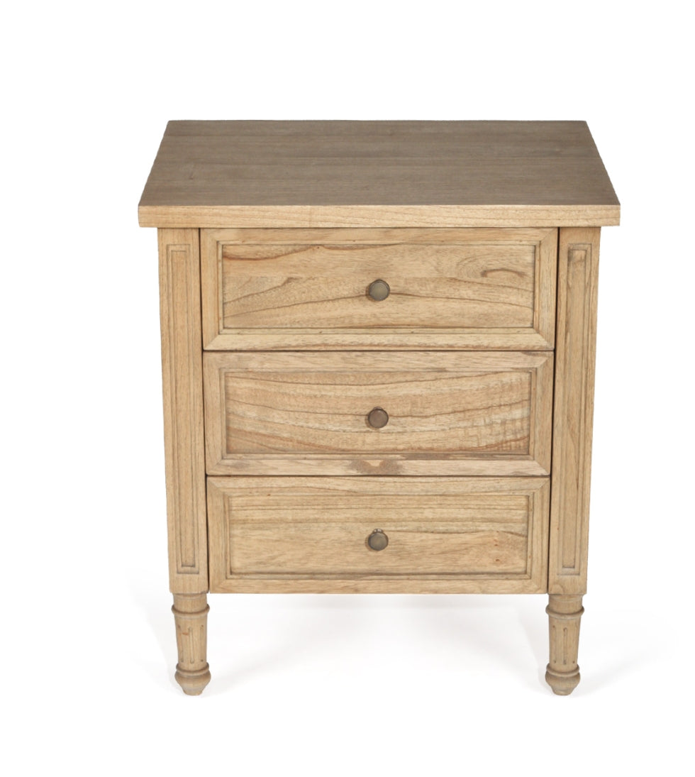Coralie 3 -Drawer Bedside in Natural