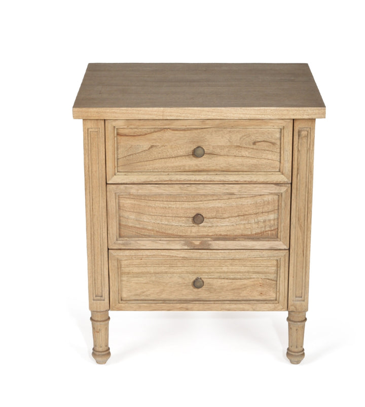 Coralie 3 -Drawer Bedside in Natural