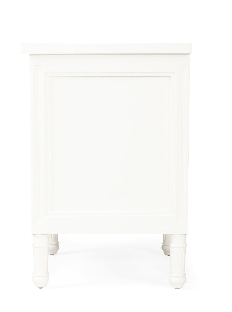 Coralie 3 -Drawer Bedside in White