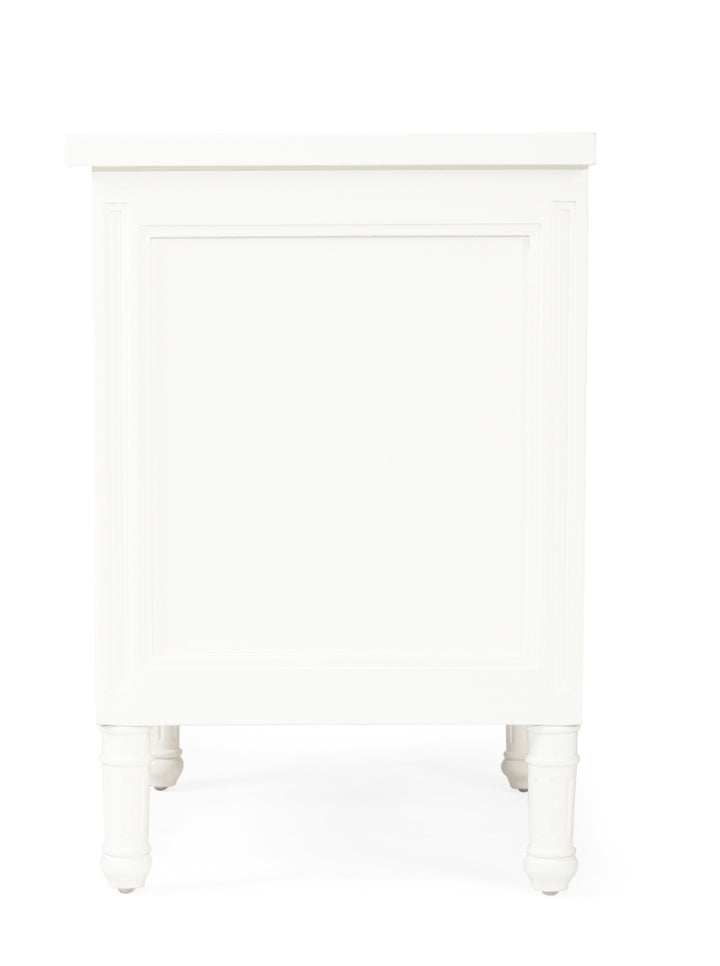 Coralie 3 -Drawer Bedside in White