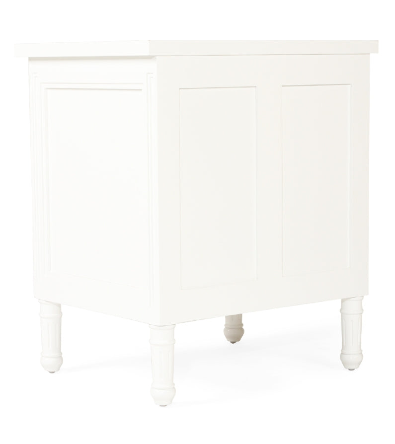 Coralie 3 -Drawer Bedside in White