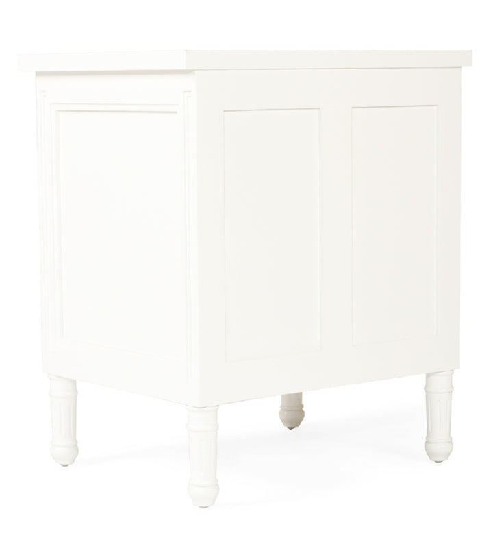 Coralie 3 -Drawer Bedside in White