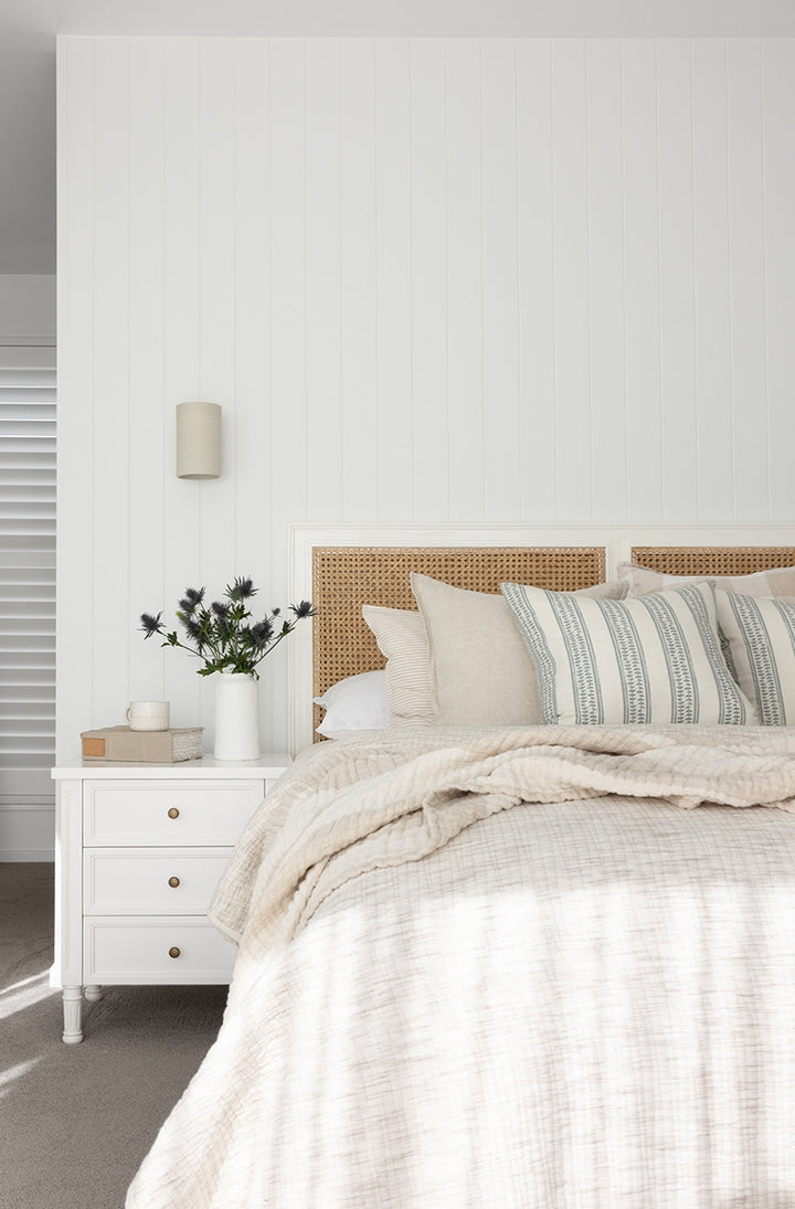 Coralie 3 -Drawer Bedside in White
