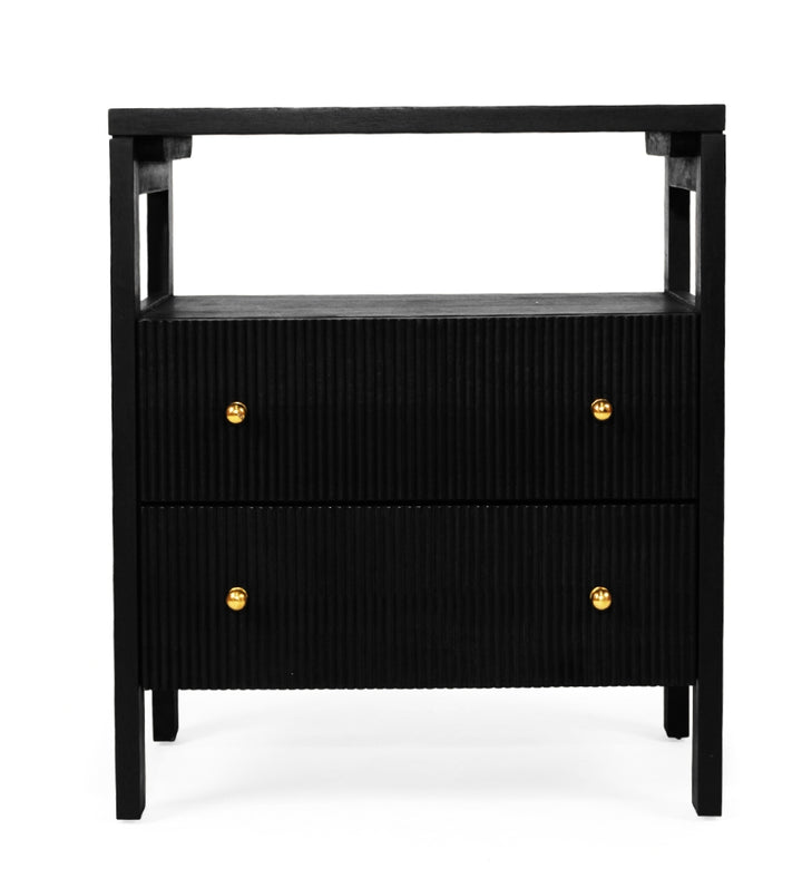 Aubrey Bedside Table in  Black