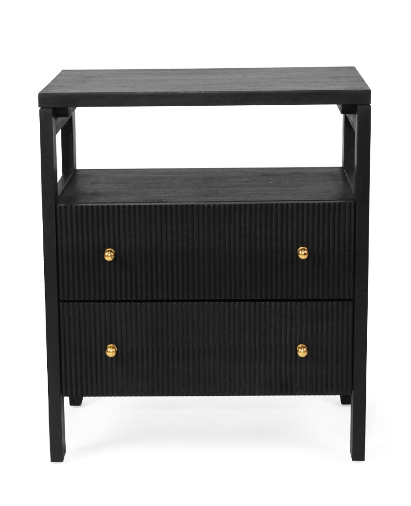 Aubrey Bedside Table in  Black