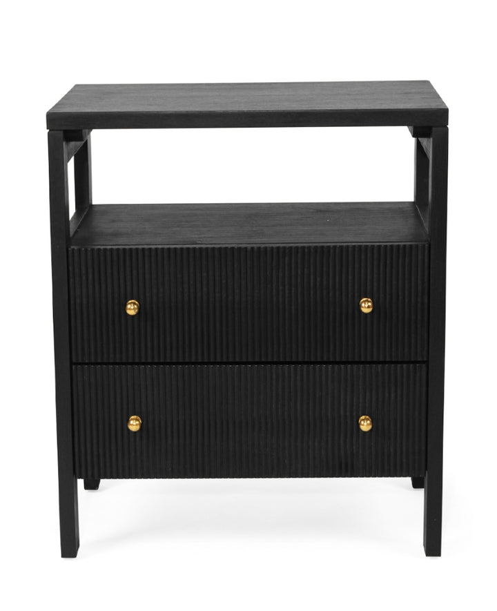 Aubrey Bedside Table in  Black