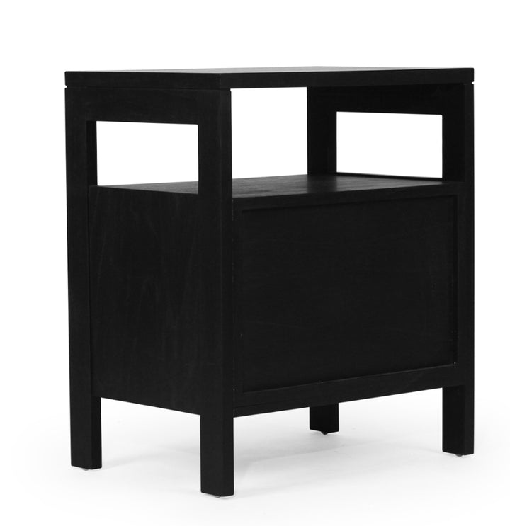 Aubrey Bedside Table in  Black