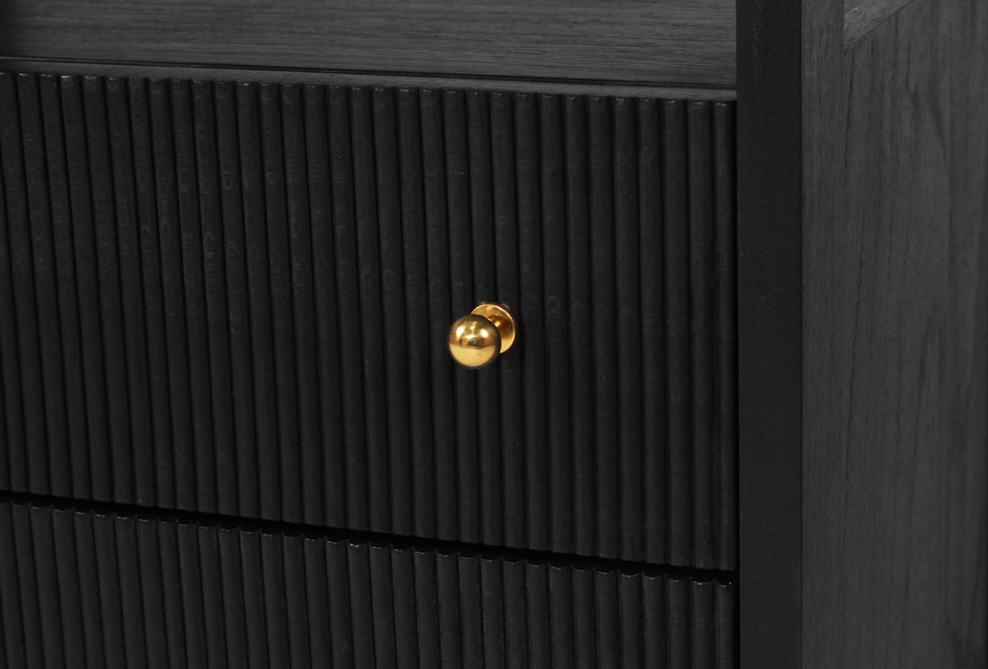Aubrey Bedside Table in  Black