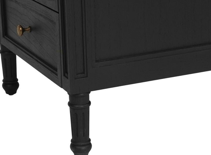 Coralie 3 -Drawer Bedside in Black
