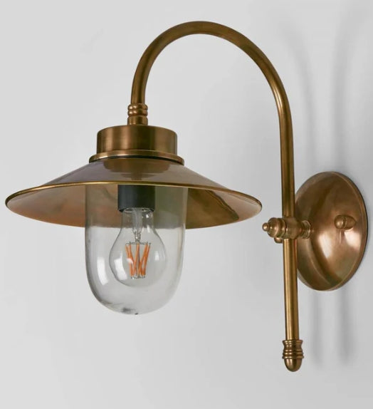 Stanhope Outdoor Wall Light in Brass