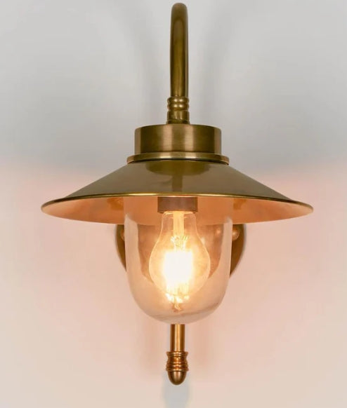 Stanhope Outdoor Wall Light in Brass