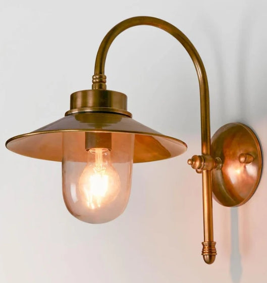 Stanhope Outdoor Wall Light in Brass