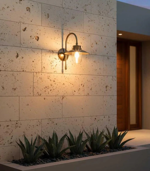 Stanhope Outdoor Wall Light in Brass