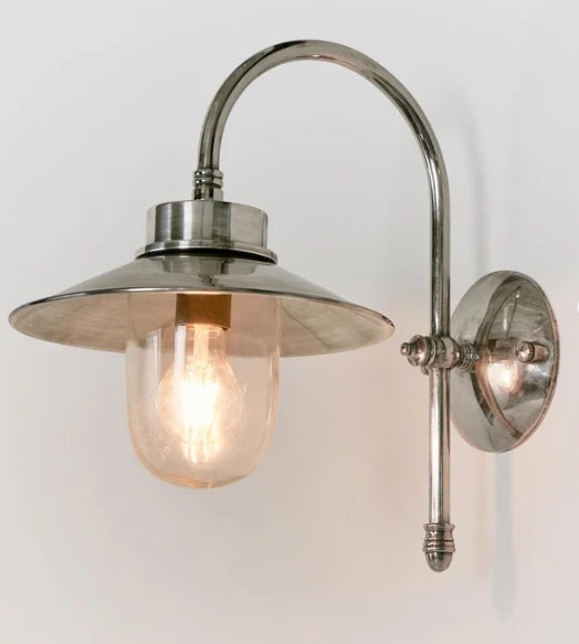 Stanhope Outdoor Wall Light in Antique Silver