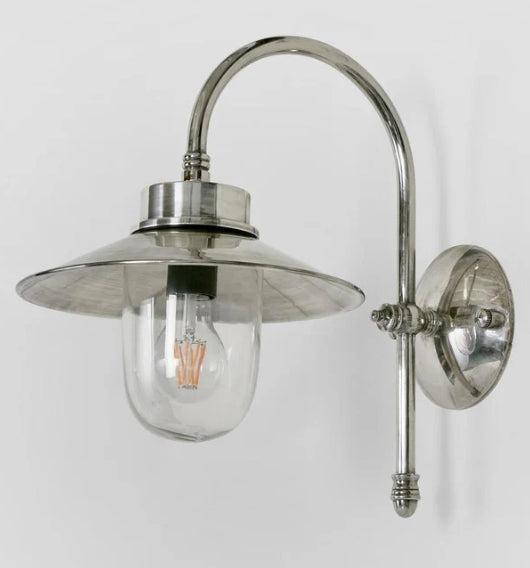 Stanhope Outdoor Wall Light in Antique Silver