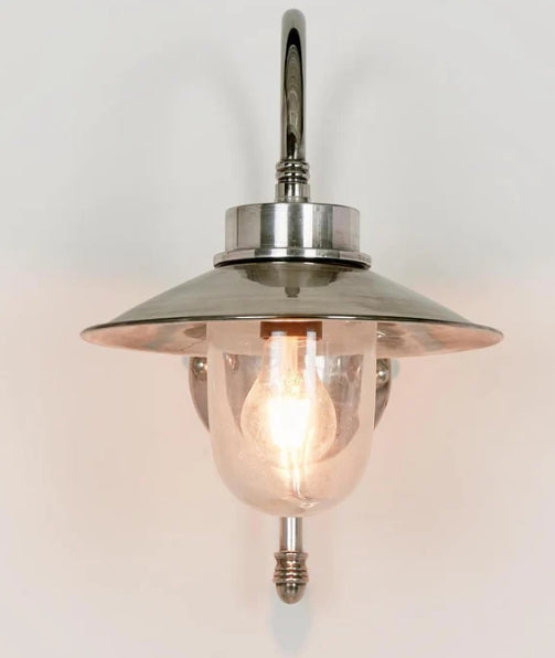 Stanhope Outdoor Wall Light in Antique Silver