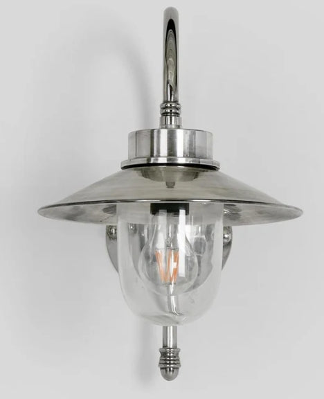 Stanhope Outdoor Wall Light in Antique Silver