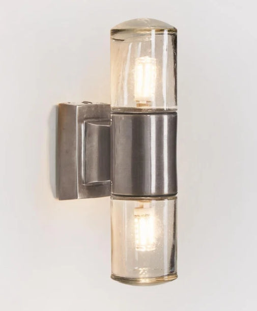 Clifton Outdoor Wall Light in Antique Silver