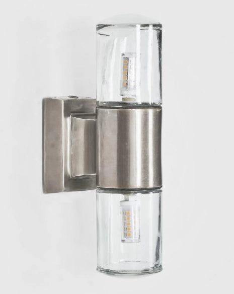 Clifton Outdoor Wall Light in Antique Silver