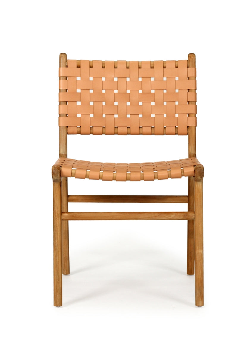 Luca Leather Dining Chair - Tan