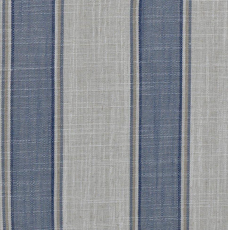 Claremont 3 Seater Chaise Sofa in Blue Stripe - Left