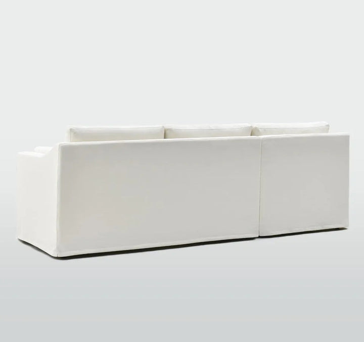 Addison 3 Seater Chaise Sofa in Ivory - Right