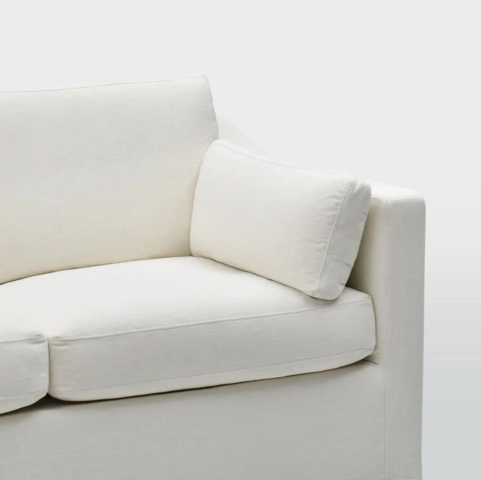 Addison 3 Seater Chaise Sofa in Ivory - Right