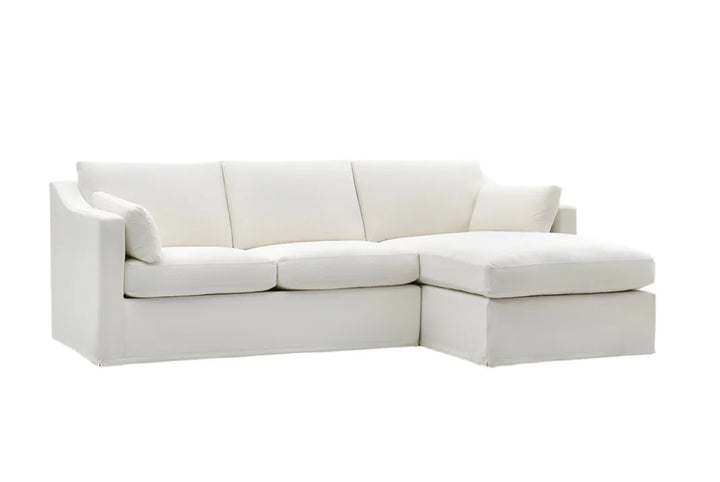 Addison 3 Seater Chaise Sofa in Ivory - Right