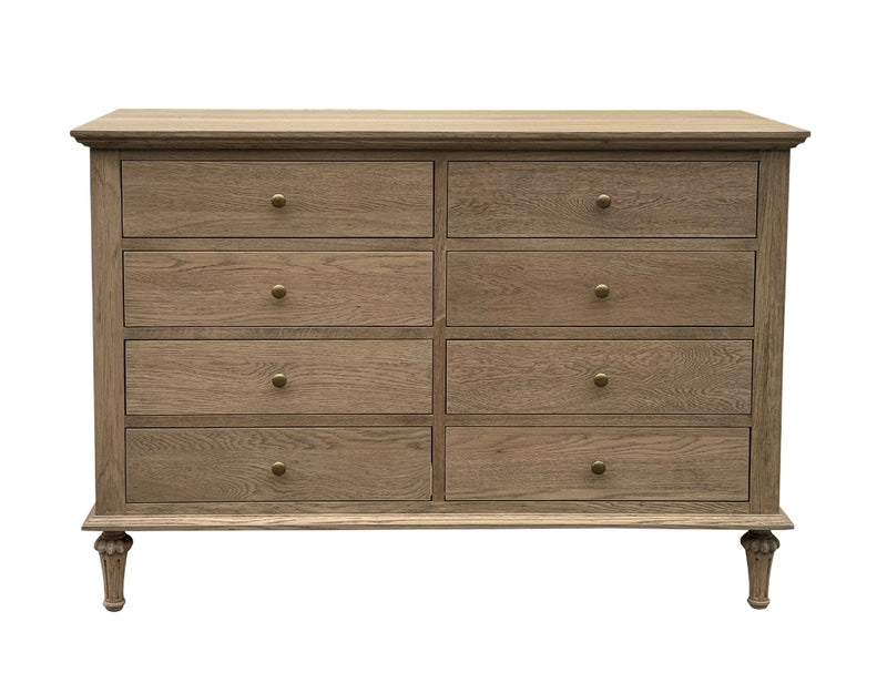 Etienne Chest of 8 Drawers in Weathered Oak