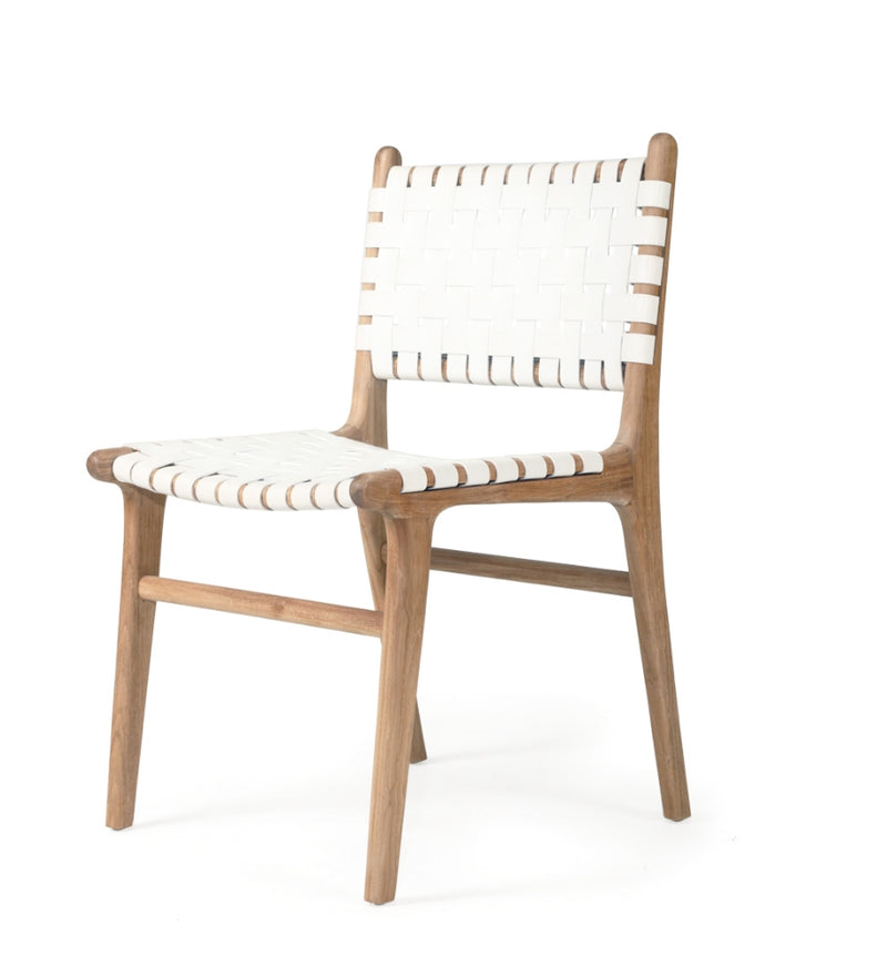 Luca Leather Dining Chair - White