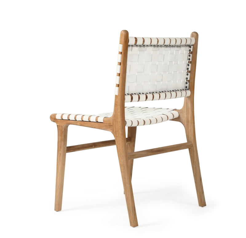 Luca Leather Dining Chair - White