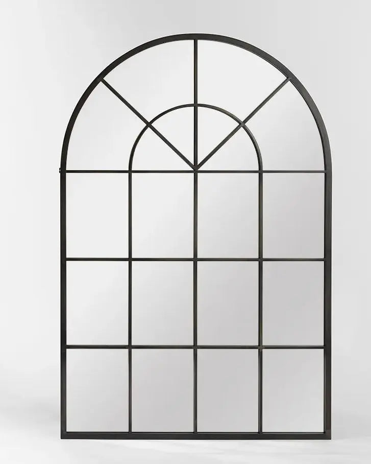Arched Iron Mirror Rustic Charm Interiors