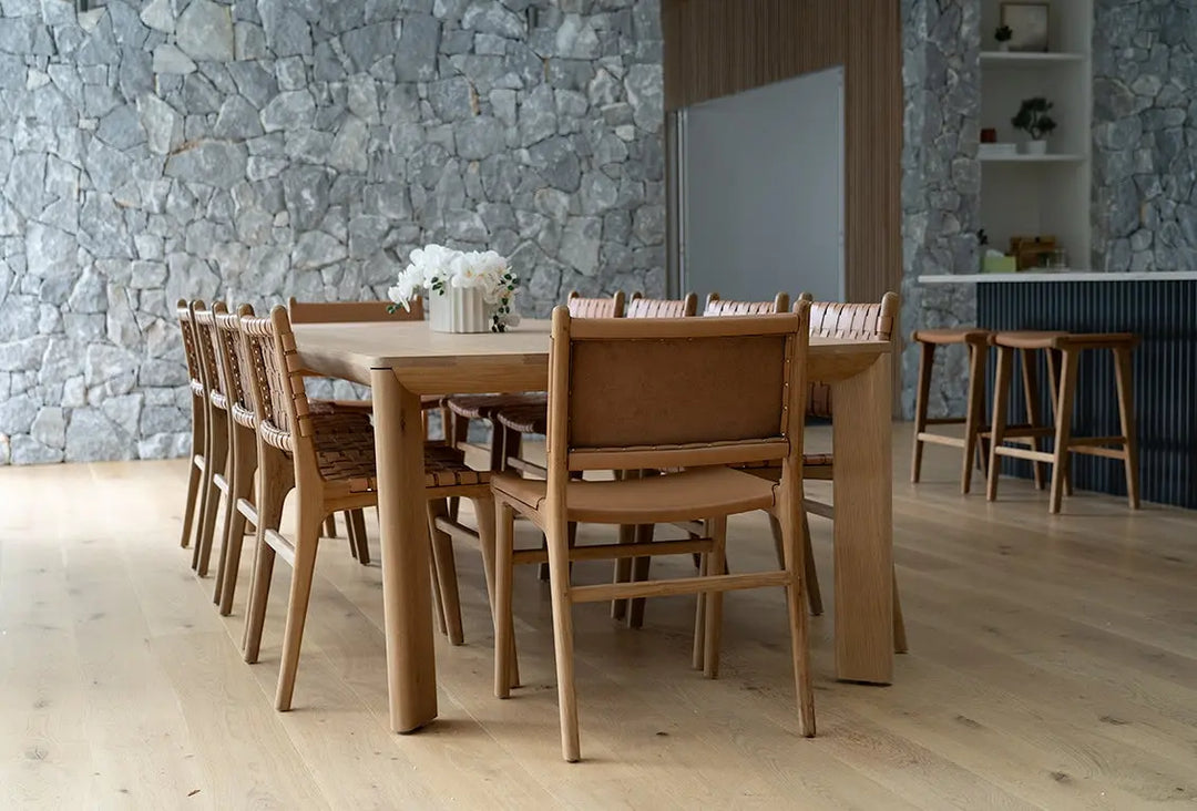 Sutton Leather Dining Chair - Nude