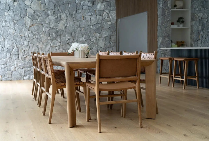 Sutton Leather Dining Chair - Nude