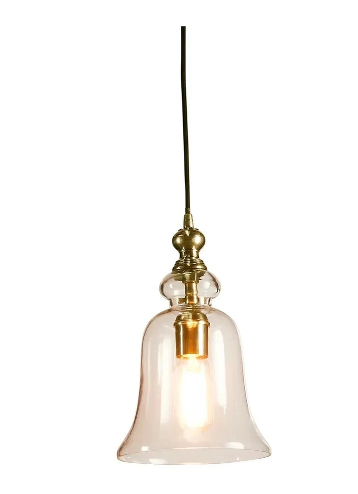 East Hampton Glass Pendant in Brass