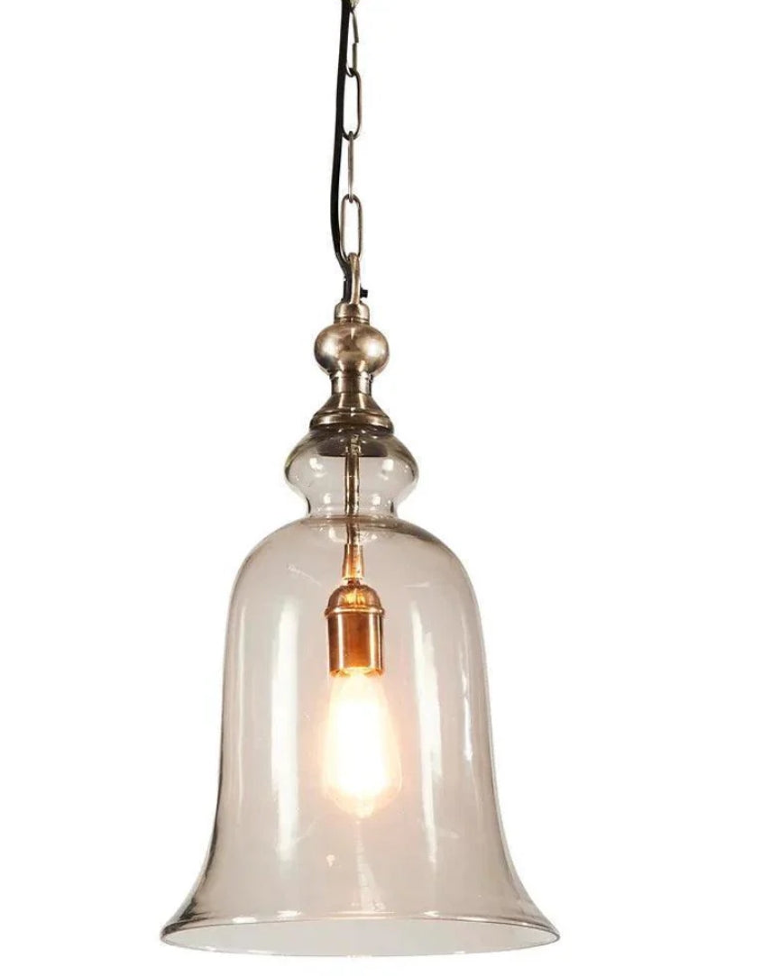 East Hampton Glass Pendant in Silver
