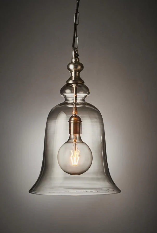 East Hampton Glass Pendant in Silver