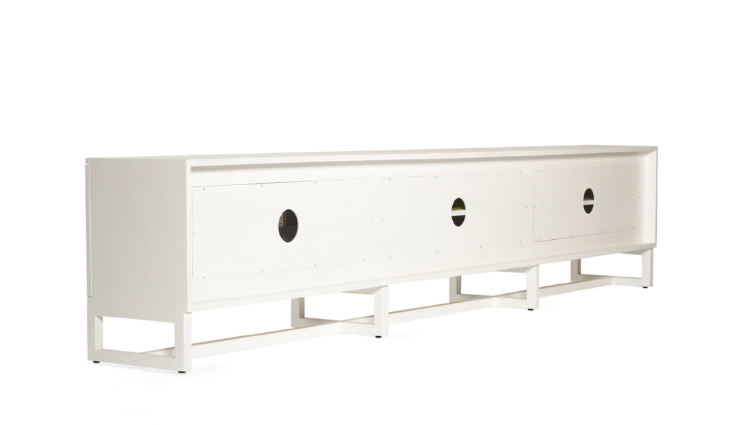 Denver TV Entertainment Unit in White- 6 Door