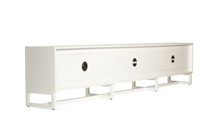 Denver TV Entertainment Unit in White- 6 Door