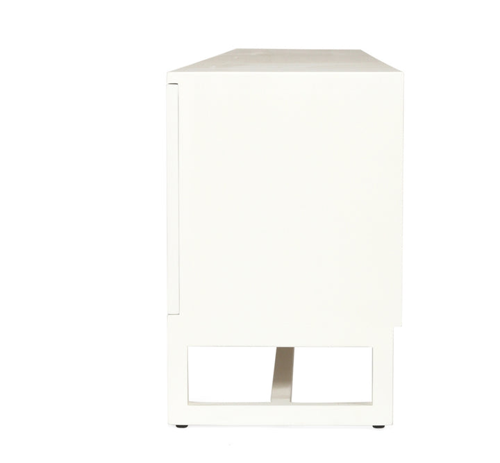 Denver TV Entertainment Unit in White- 4 Door