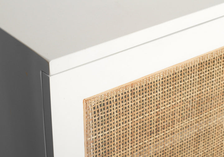 Denver TV Entertainment Unit in White- 4 Door